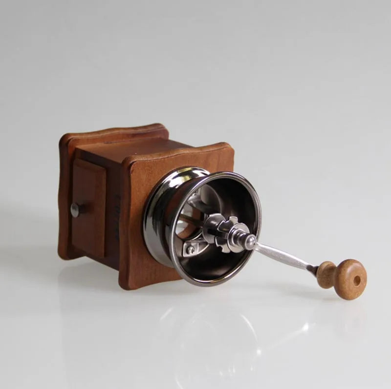 Classical Wooden Manual Coffee Grinder Coffee Bean Spice Mill