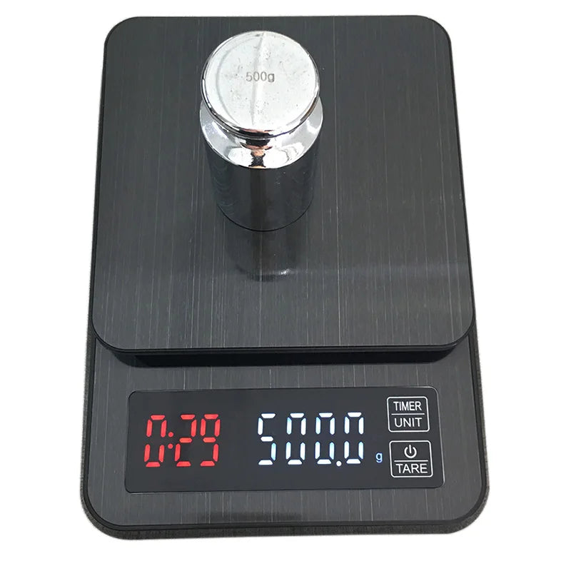 Precision Electronic Coffee Scale LCD Digital USB Drip Kitchen Scale with Timer