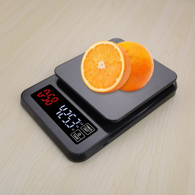 Precision Electronic Coffee Scale LCD Digital USB Drip Kitchen Scale with Timer