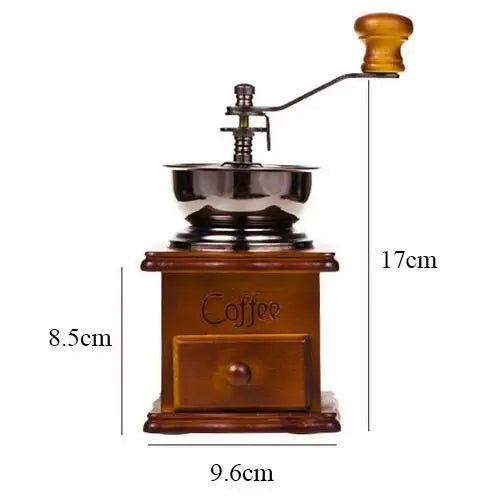Classical Wooden Manual Coffee Grinder Coffee Bean Spice Mill