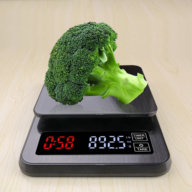 Precision Electronic Coffee Scale LCD Digital USB Drip Kitchen Scale with Timer