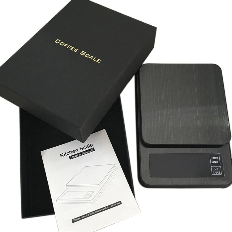 Precision Electronic Coffee Scale LCD Digital USB Drip Kitchen Scale with Timer