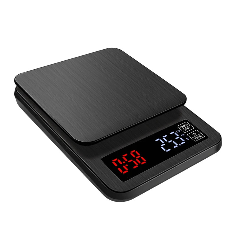Precision Electronic Coffee Scale LCD Digital USB Drip Kitchen Scale with Timer