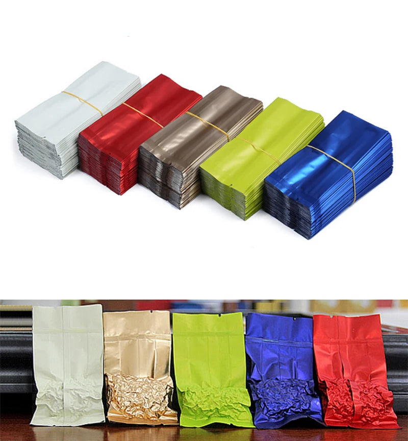 Tea Bags Aluminum Foil Bag Vacuum Heat Seal Packaging Pouches Food Tea Mylar