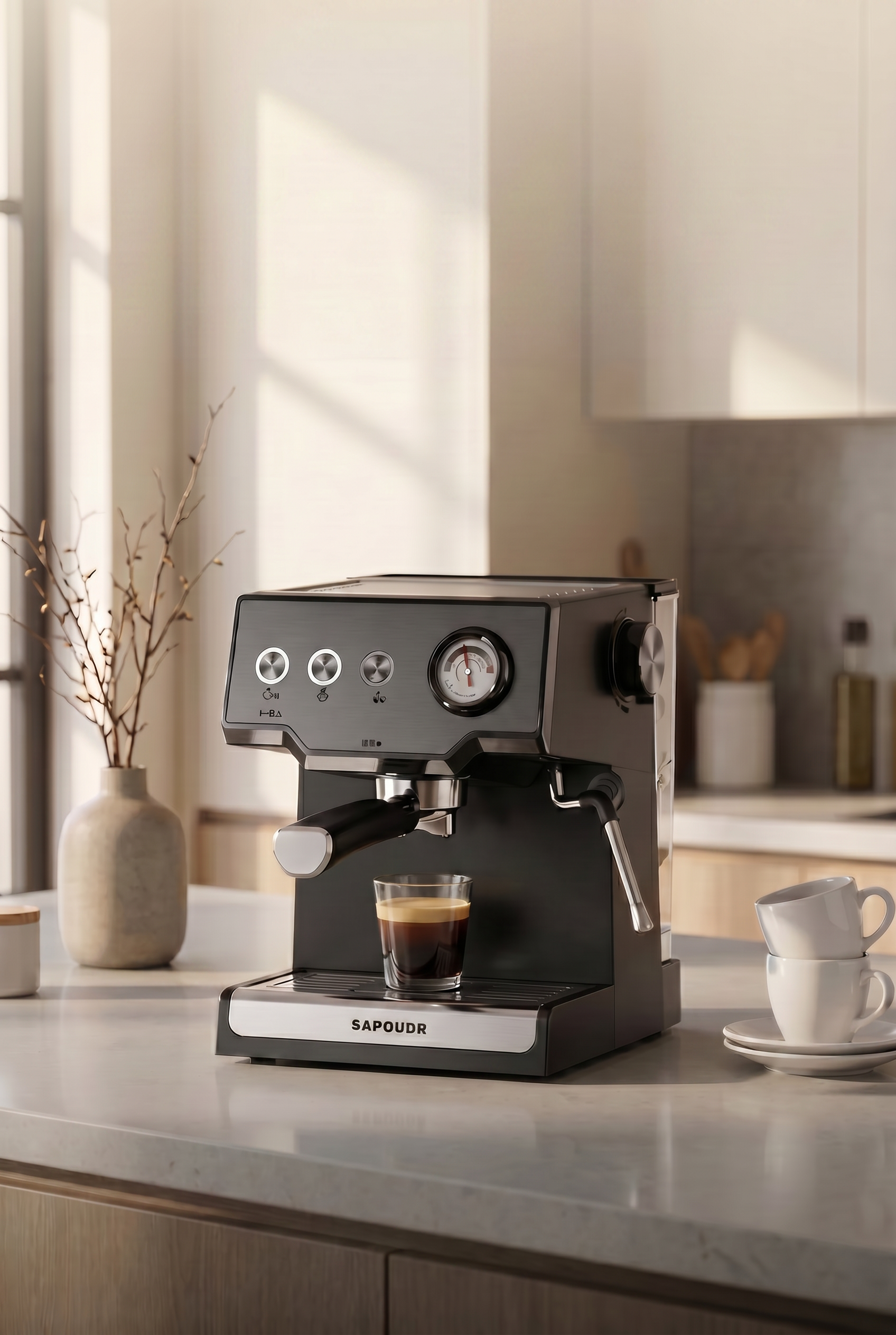 Small Espresso Machine with Precise Temperature Control