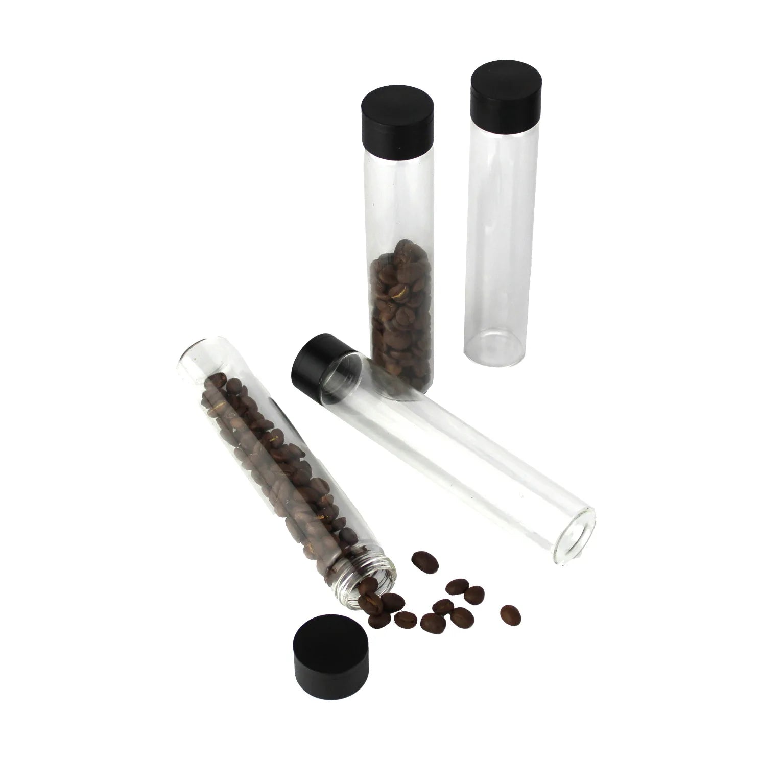 Magnet Coffee Beans Storage Container Tube Display Rack Tea Bottle Glass Set
