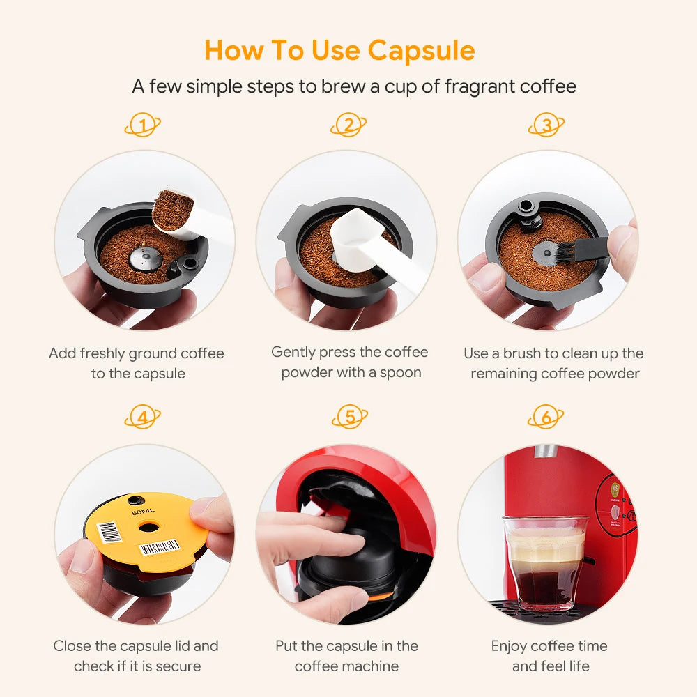Bosch Tassimo Coffee Capsule Reusable Tassimo Pods Refillable Coffee Filters Pod