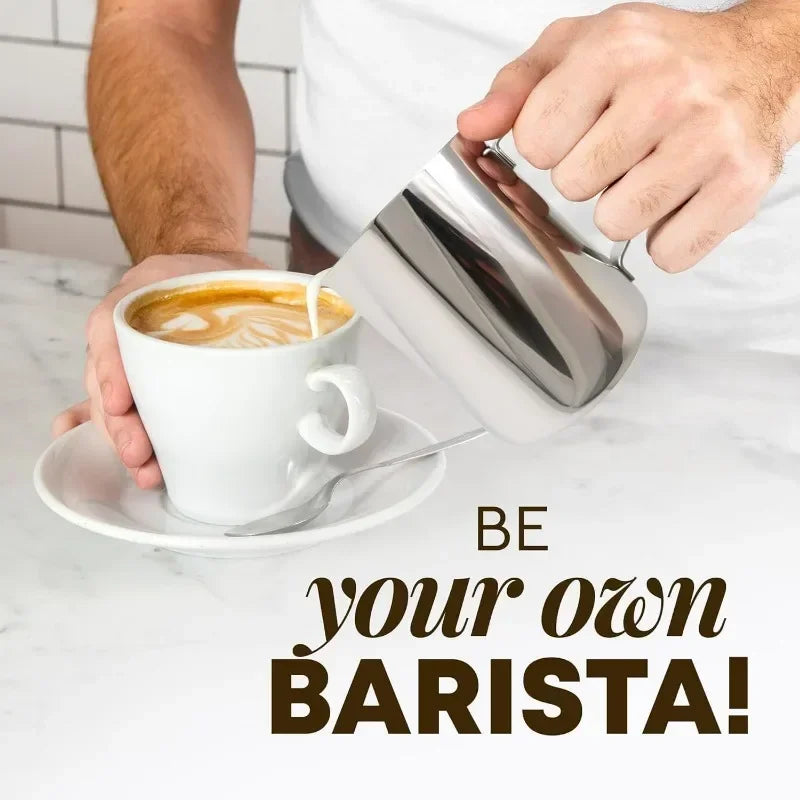 Milk Creamer Frothing Pitcher with Scale Stainless Steel Milk Frother Latte Cup