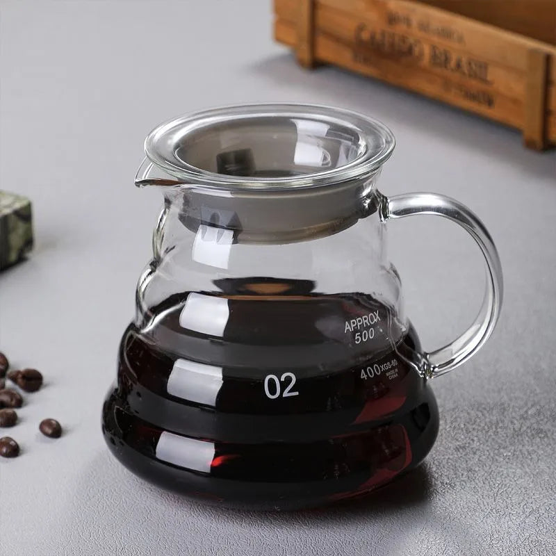 Glass Coffee Carafe Clouds Shape Glass Kettle Sharing Pot with Lids Coffee Pot