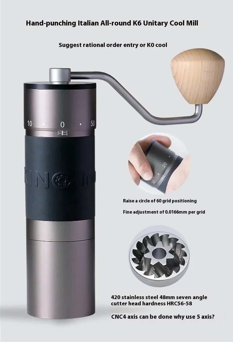 Original KinGrinder Coffee Bean Hand Grinders Pour Over Coffee Hand Mill