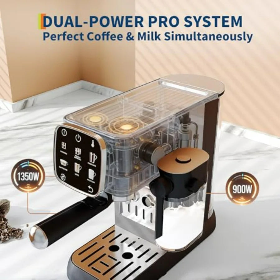 Compact 20 Bar Professional Espresso Machine with Milk Frother Coffee Machine