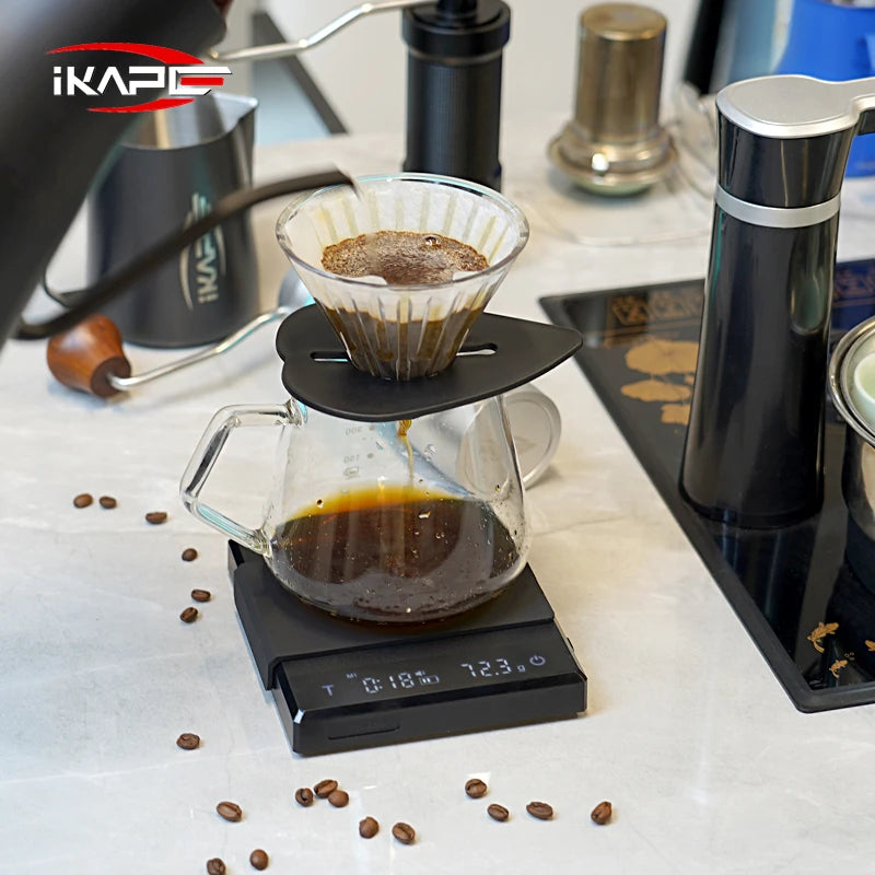 Coffee Electronic Scale with Timer, 0.1g High Precision Coffee Scale Touch Sensor