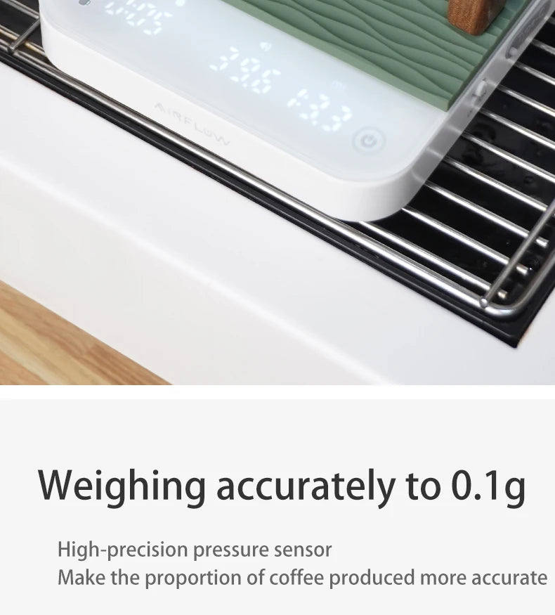 AIRFLOW Coffee Scale With Timer LED Screen Espresso Precision Measures