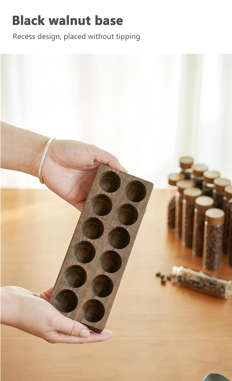 Coffee Beans Storage Container Tube Display Rack Tea Bottle Glass Single Dose
