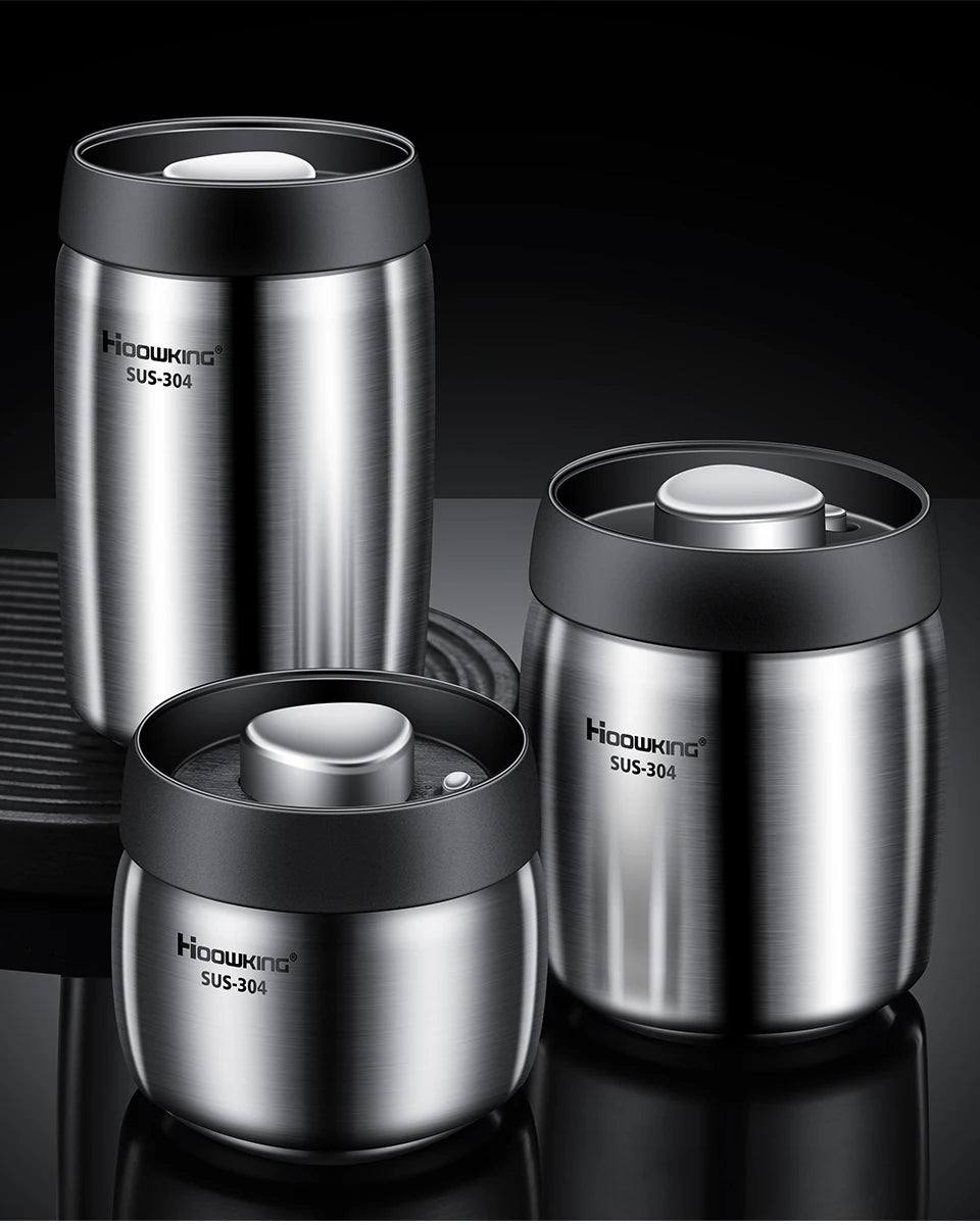 Vacuum sealed tank Coffee bean storage tank Household stainless steel storage