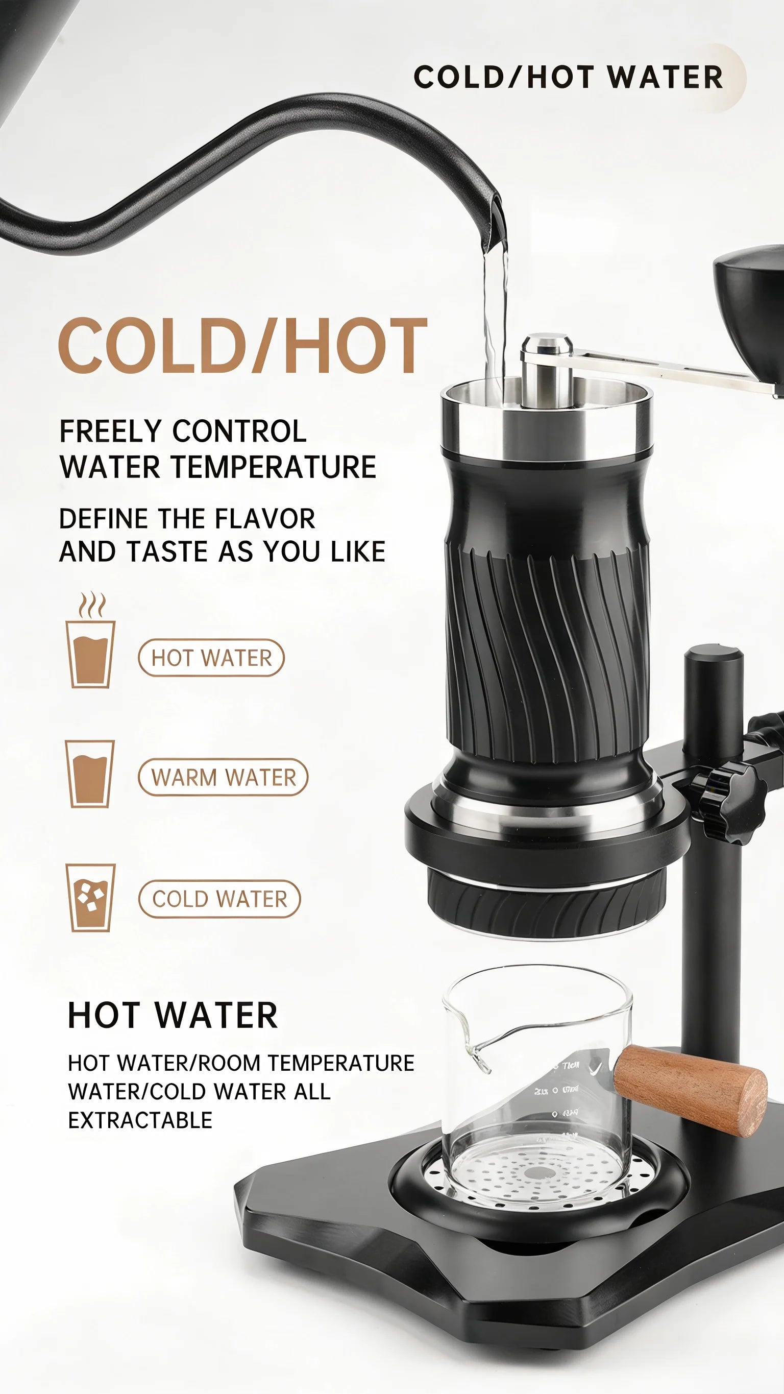 New Hand-cranked Espresso Machine Portable Travel Outdoor Manual Coffee