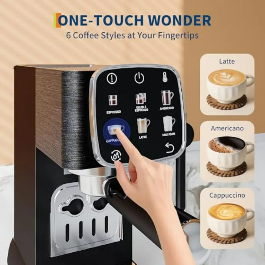Compact 20 Bar Professional Espresso Machine with Milk Frother Coffee Machine