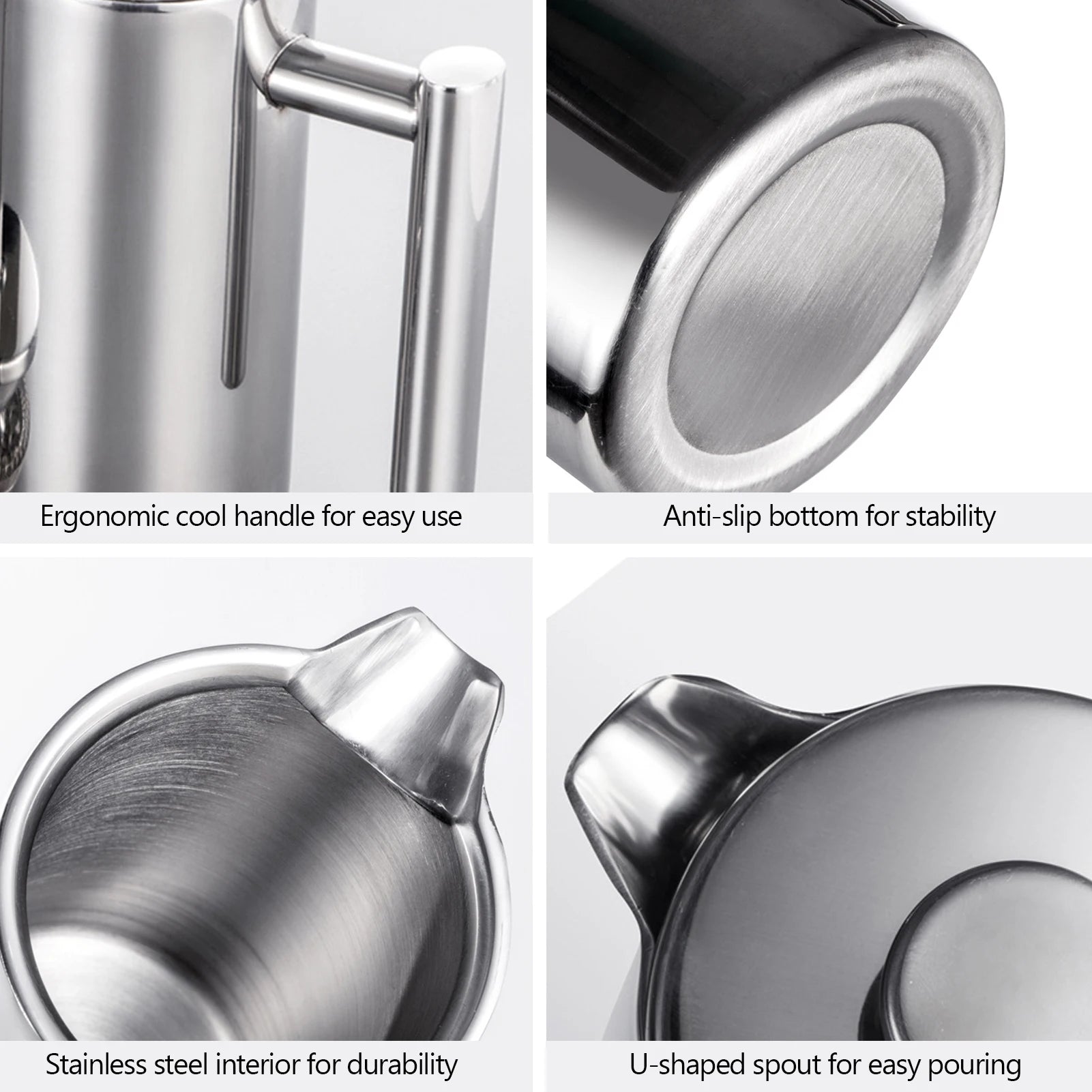 Coffee Maker Stainless Steel Double Walled Insulated Coffee Maker Pot