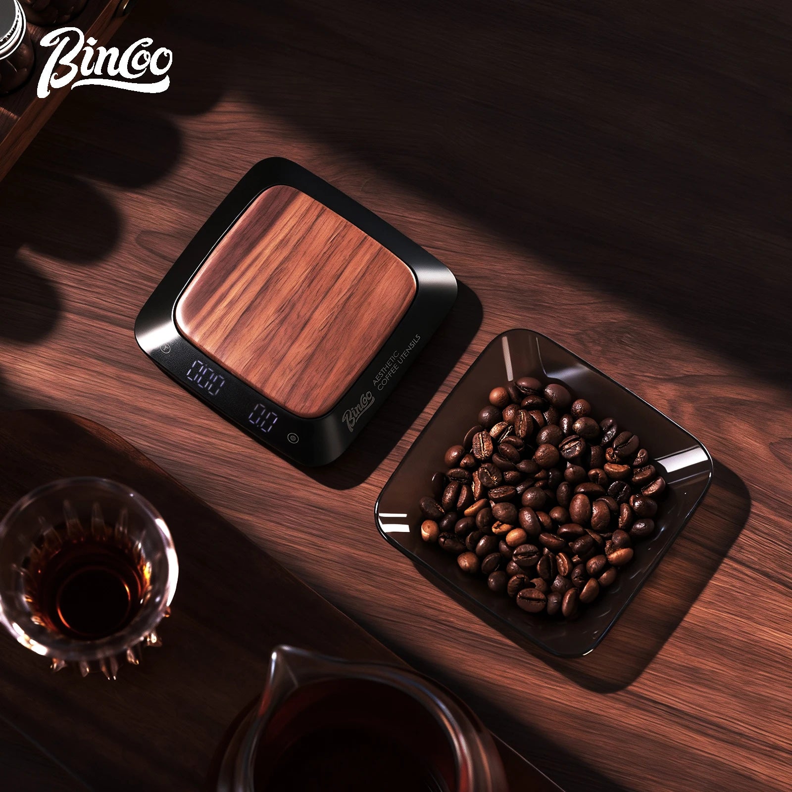 Bincoo Espresso Pour Over Smart Scale Mini Digital Coffee Scale with Timer