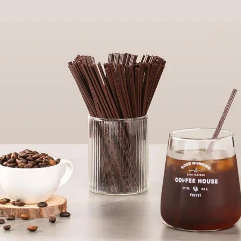 Disposable Three-Hole Coffee Straws Wooden Coffee Stirring Sticks Individually