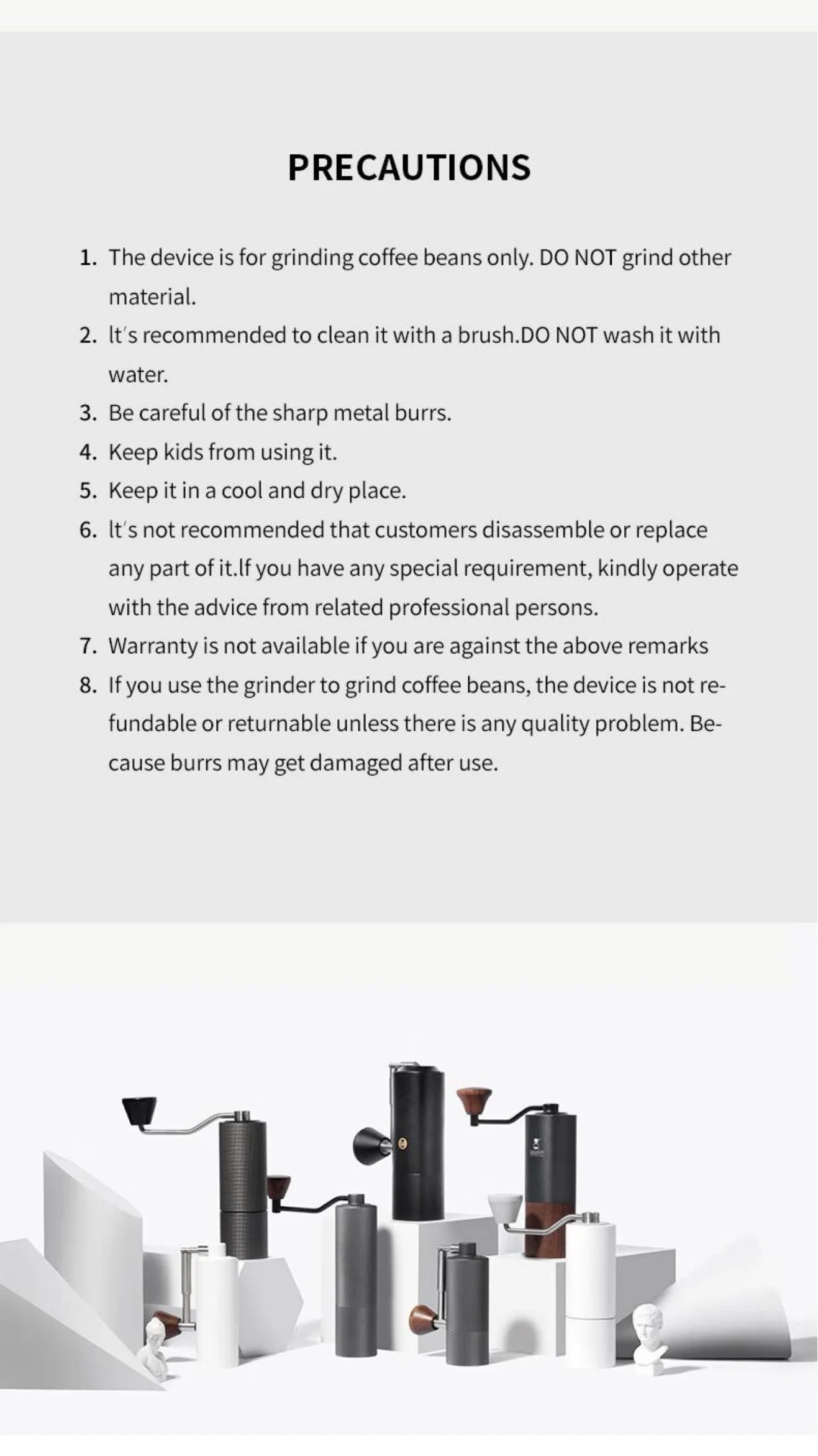 TIMEMORE Chestnut S3 Manual Coffee Grinder All-metal Body Cleaning Brush