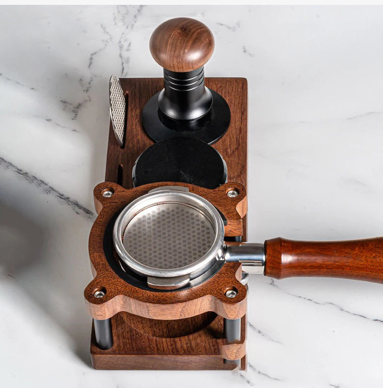 Wooden Coffee Tamper Station Base Tamper Holder Espresso Tamper Mat