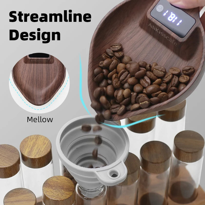 AliKisscafe Coffee Scale Electronic Bean Measuring Scale ABS Espresso Weighing
