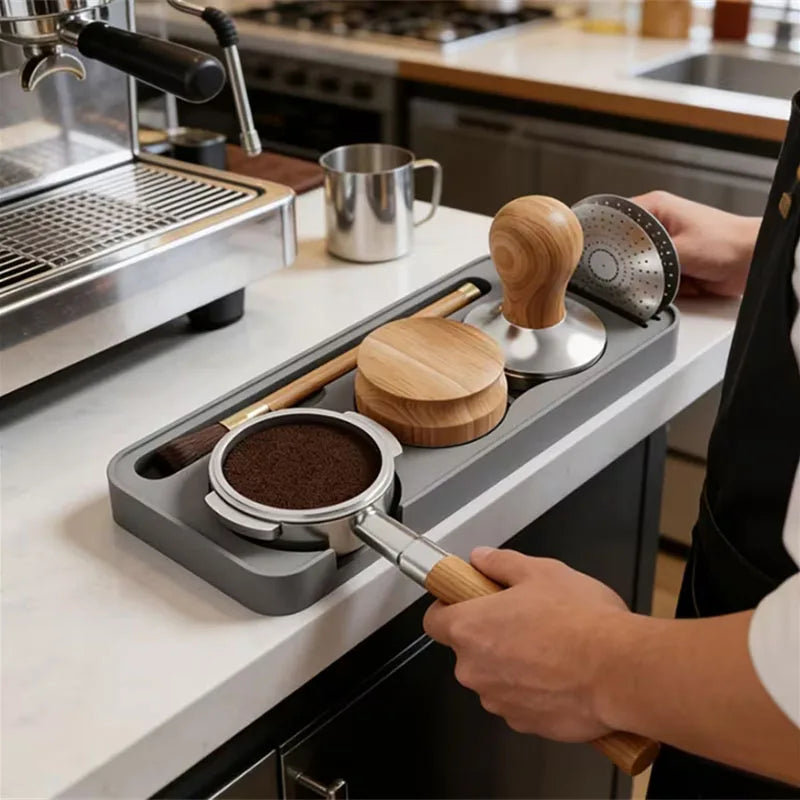 Silicone Espresso Tamping Station Non Slip Coffee Tamper Pad Multifunctional