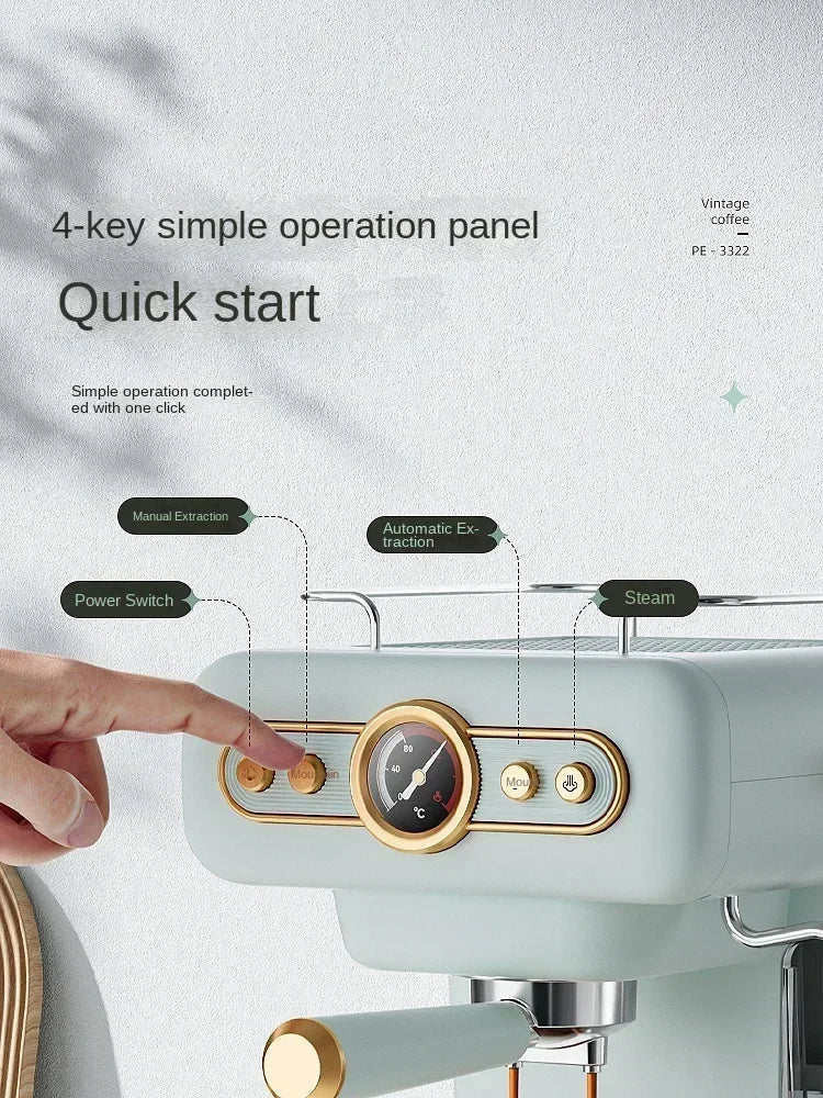 Italian coffee machine, household small fully semi-automatic concentrated