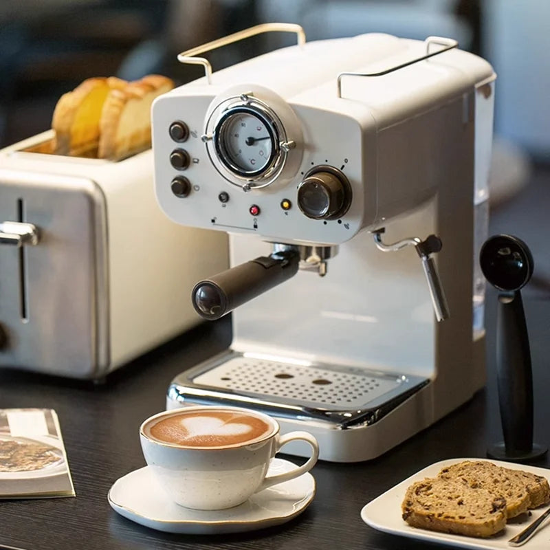 Coffee machine vintage classic small semi-automatic Italian pressure steam