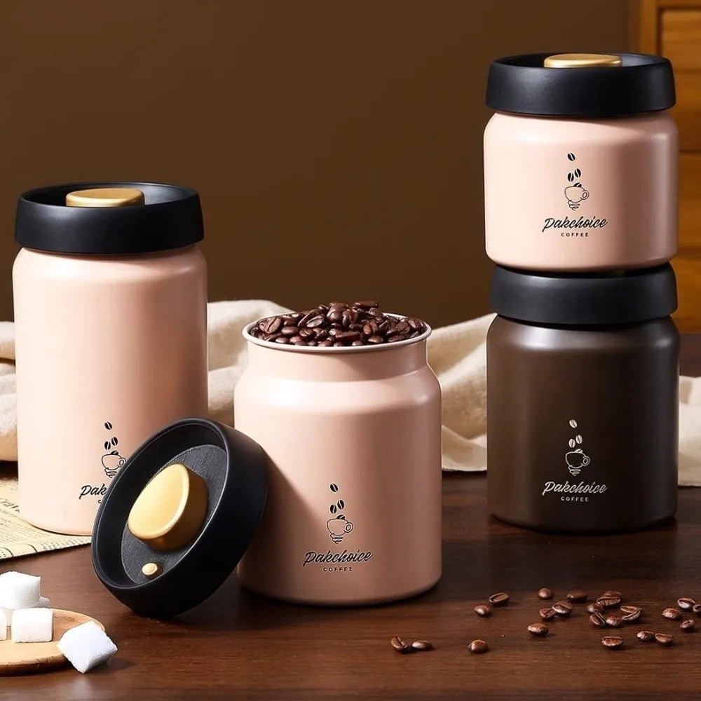 Stainless Steel Vacuum Coffee Container Moisture-Proof Keep Fresh Coffee Bean