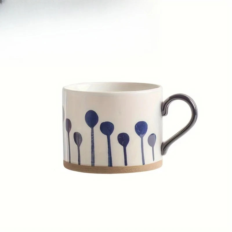 KEMORELA 1PCS 450ML Nordic Ceramic Cup Coffee Milk Mug with Handle Cup