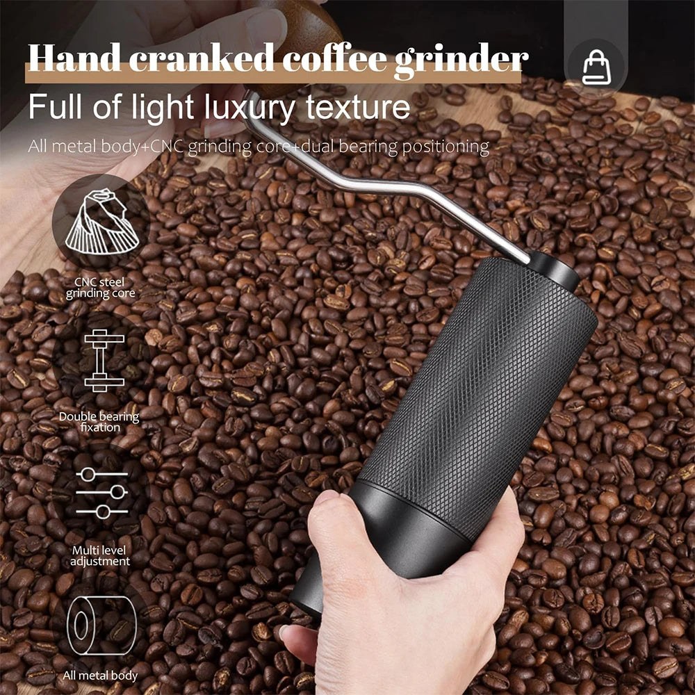 Manual Coffee Grinder Stainless Steel Conical Burr Adjustable Hand Grinder