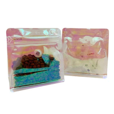 Holographic Coffee Bean Powder with ValveTea Storage Bag Mylar Packaging