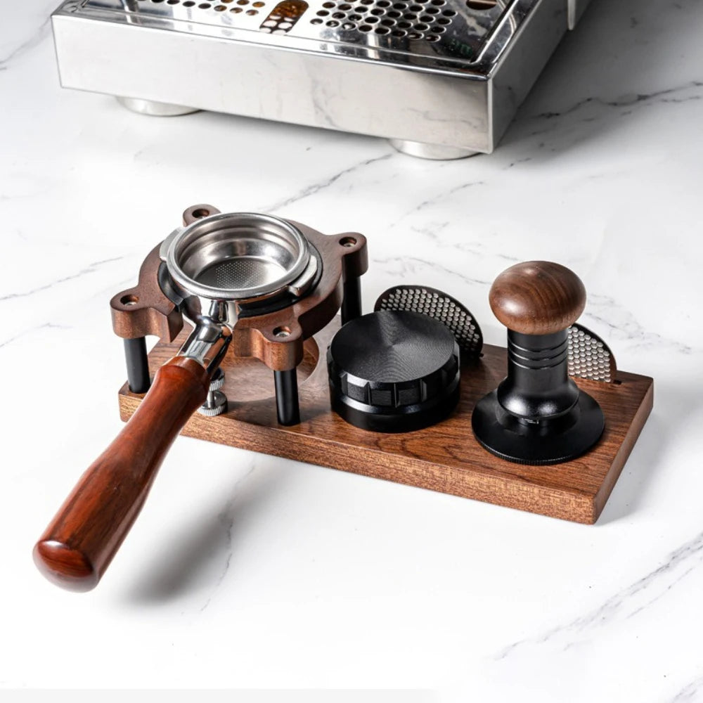 Wooden Coffee Tamper Station Base Tamper Holder Espresso Tamper Mat
