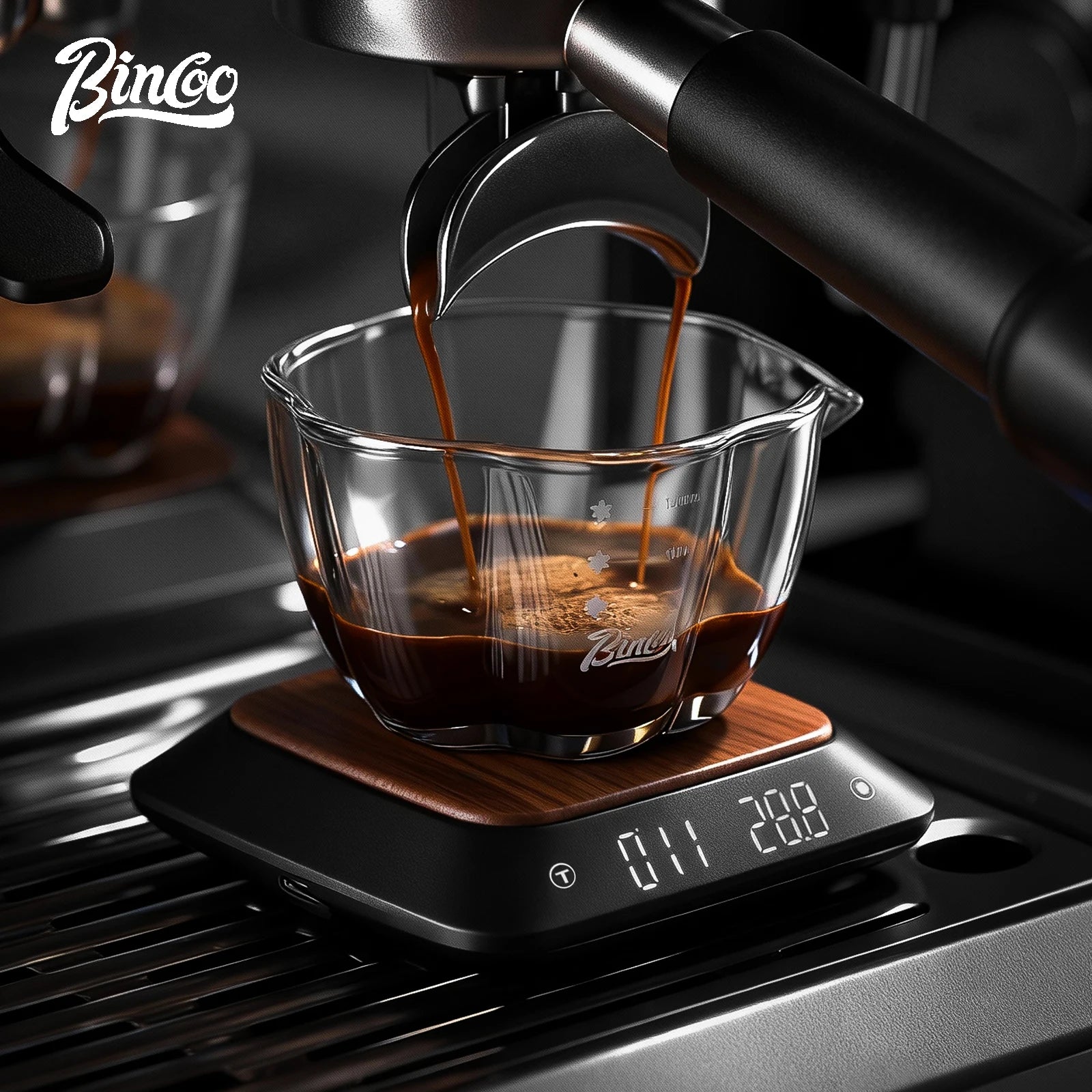 Bincoo Espresso Pour Over Smart Scale Mini Digital Coffee Scale with Timer