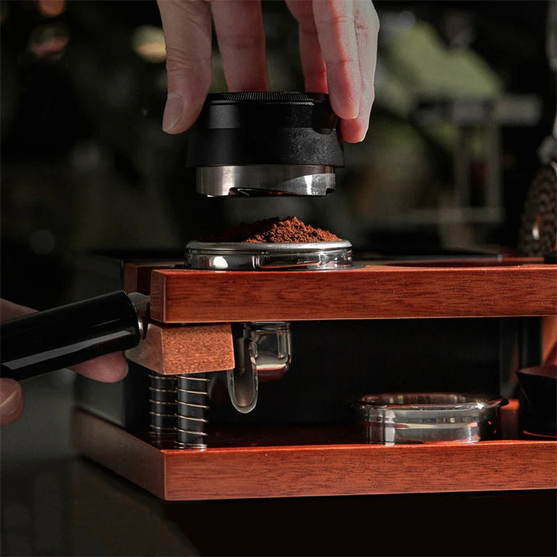 Wooden Coffee Barista Tamping Station