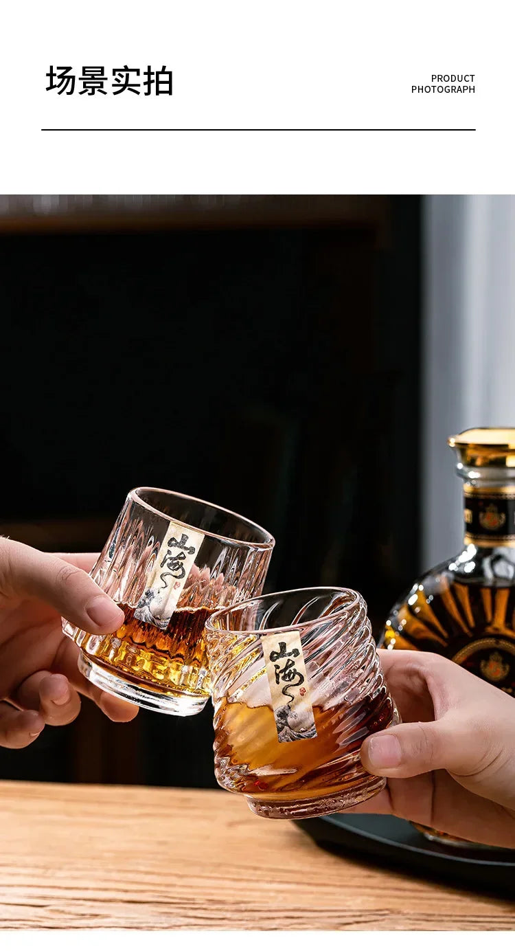 Shanhai Glass Whiskey Cup Set Shanhai Cup Household foreign wine glasses
