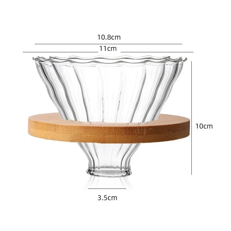 Glass Coffee Carafe Clouds Shape Glass Kettle Sharing Pot with Lids Coffee Pot
