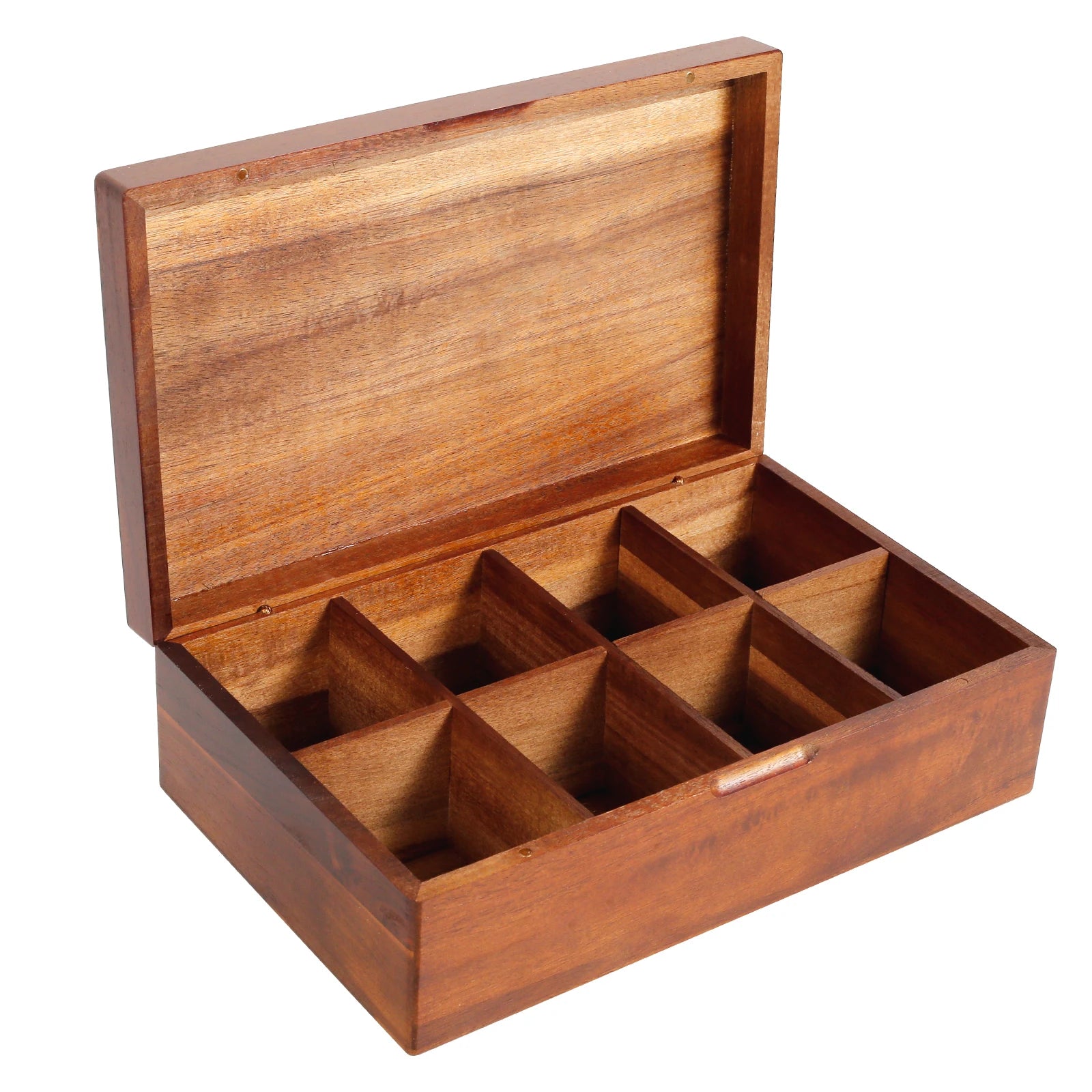 Wooden Tea Box 4/8 Grids Multifunctional Tea Storage Box with Lid Tea Bag Holder