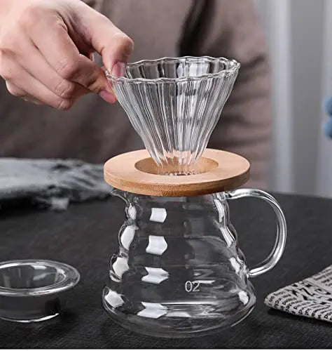 Glass Coffee Carafe Clouds Shape Glass Kettle Sharing Pot with Lids Coffee Pot