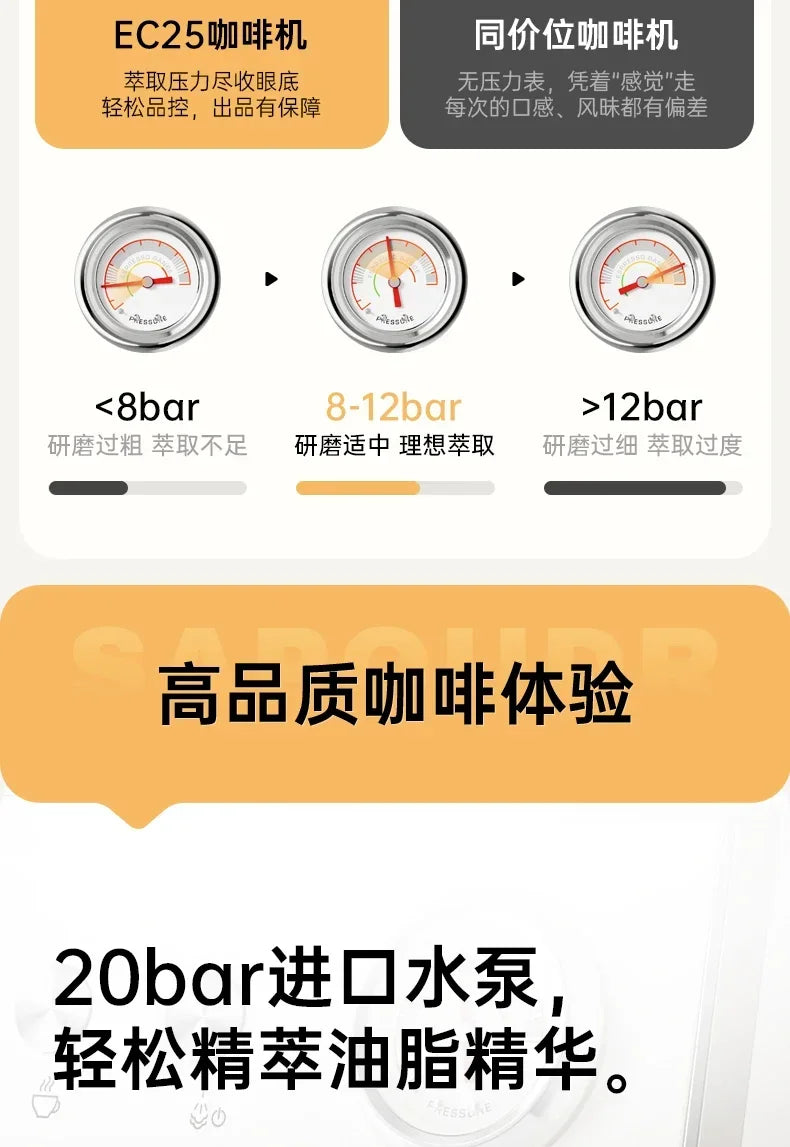 Coffee machine precise temperature control household small fully