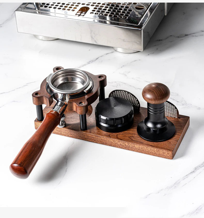 Wooden Coffee Tamper Station Base Tamper Holder Espresso Tamper Mat