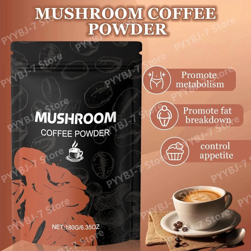 Mushroom Coffee Powder Dietary Supplement for Mental Clarity