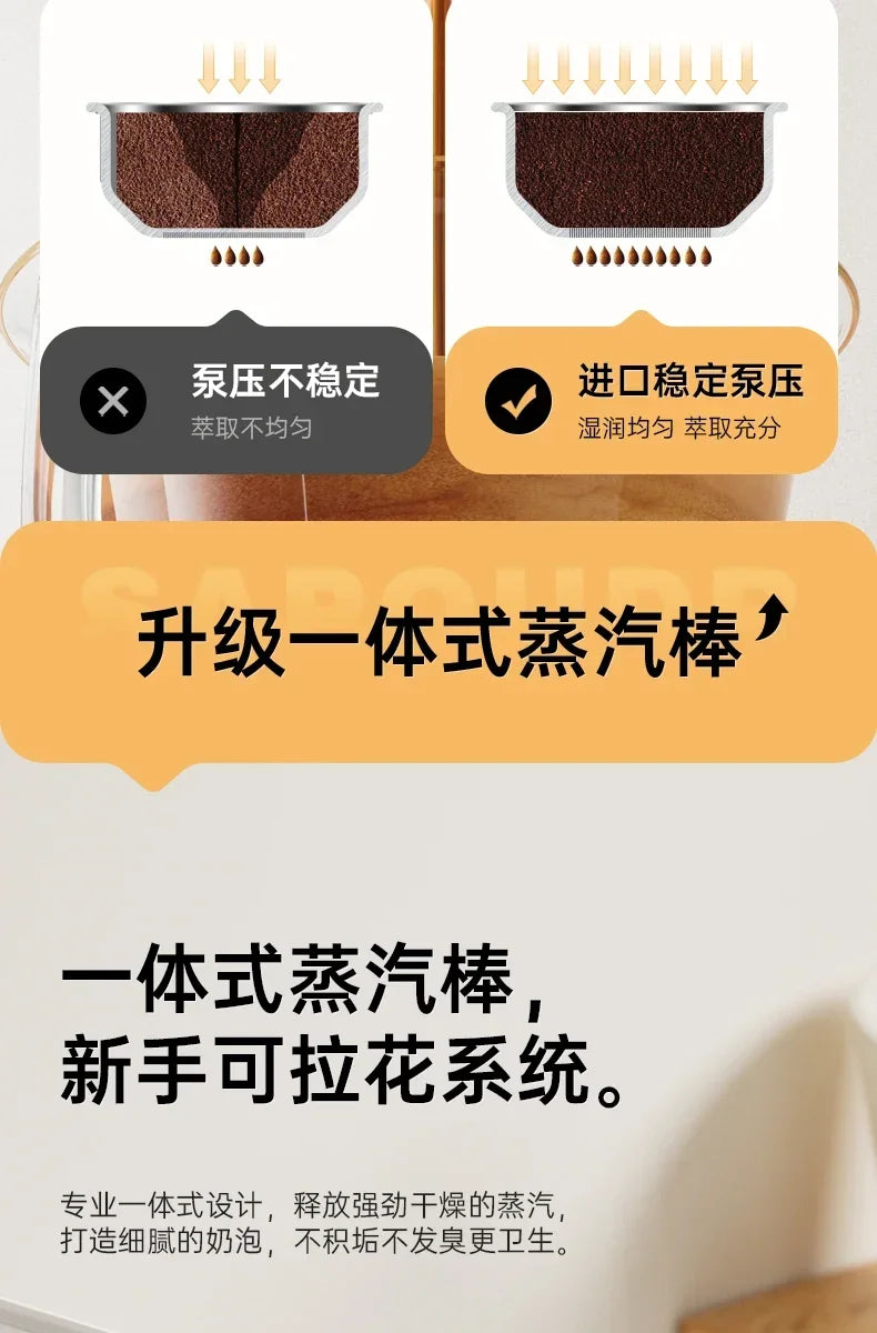 Coffee machine precise temperature control household small fully