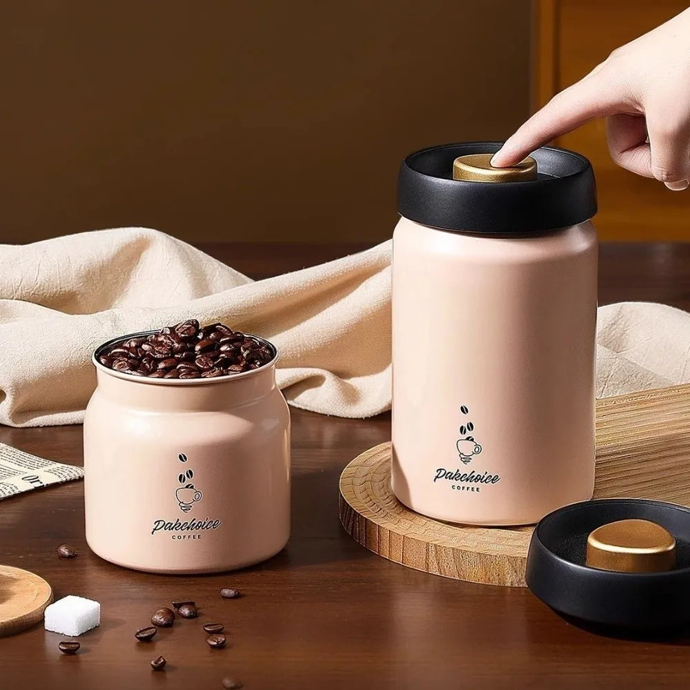 Stainless Steel Vacuum Coffee Container Moisture-Proof Keep Fresh Coffee Bean