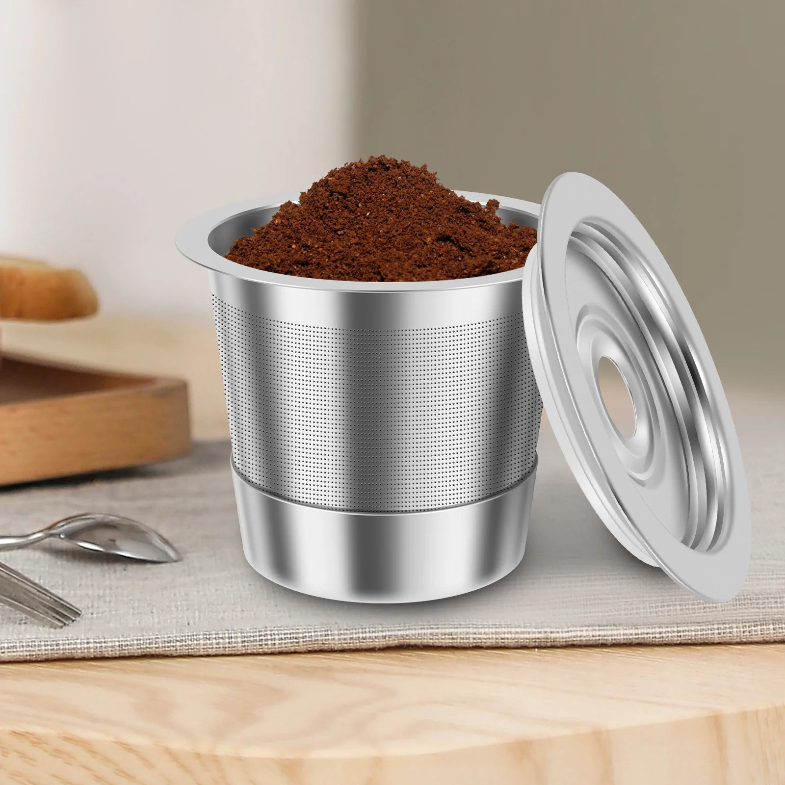 Reusable Espresso Capsules Refillable Coffee Pod Stainless Steel Cups