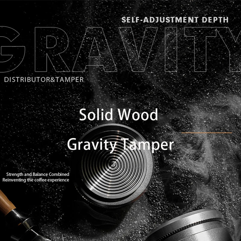 MUVNA Espresso Tamper V2, Slow Rebound Coffee Tamper Steel Ripple Base