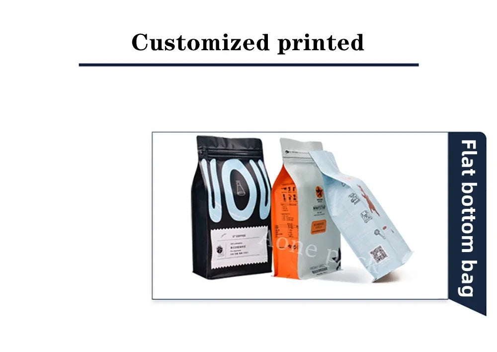 Recyclable Frosted Transparent Matte Coffee Powder Packing Bag with Valve