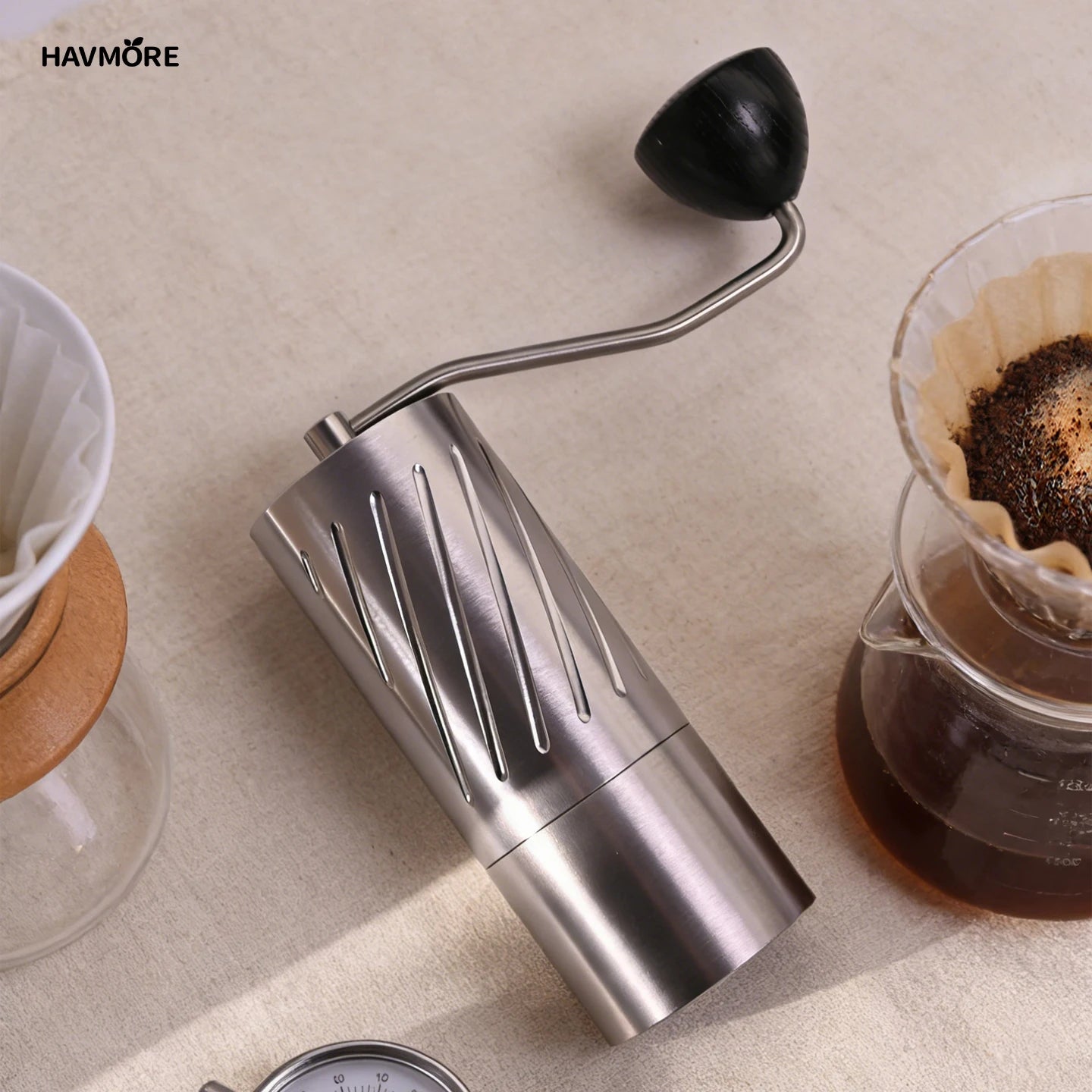 NEW High Quality Portable 420 Stainless Steel 7-Star Conical Manual Hand Grinder